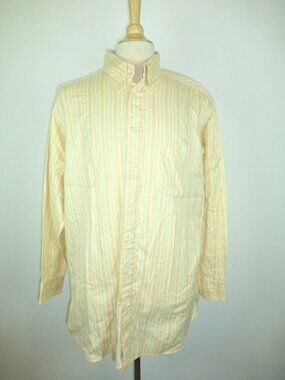 PAUL STUART STRIPE button down DRESS SHIRT 17 X 34
